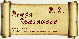 Minja Krasavčić vizit kartica